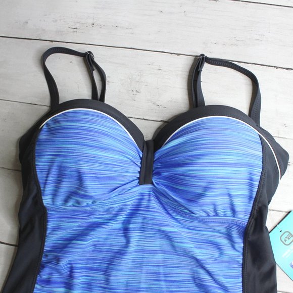 Free Country Women's 2 Pc Tankini Swimsuit Size S 4 6 Swim Skort Skirt - Picture 6 of 10